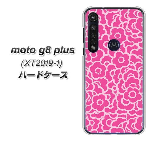 SIMフリー moto g8 plus XT2019-1 高画質仕上げ 背面印刷 ハードケース【716 ピンクフラワー】