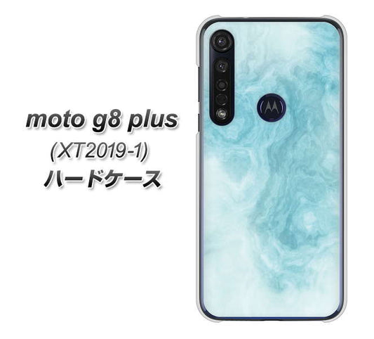 SIMフリー moto g8 plus XT2019-1 高画質仕上げ 背面印刷 ハードケース【KM868 大理石BL】
