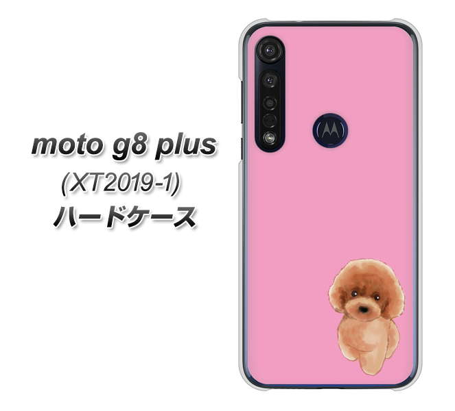 SIMフリー moto g8 plus XT2019-1 高画質仕上げ 背面印刷 ハードケース【YJ049 トイプードルレッド(ピンク)】