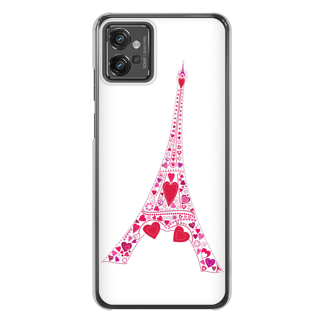 moto g32 高画質仕上げ 背面印刷 ハードケース LOVE フランス