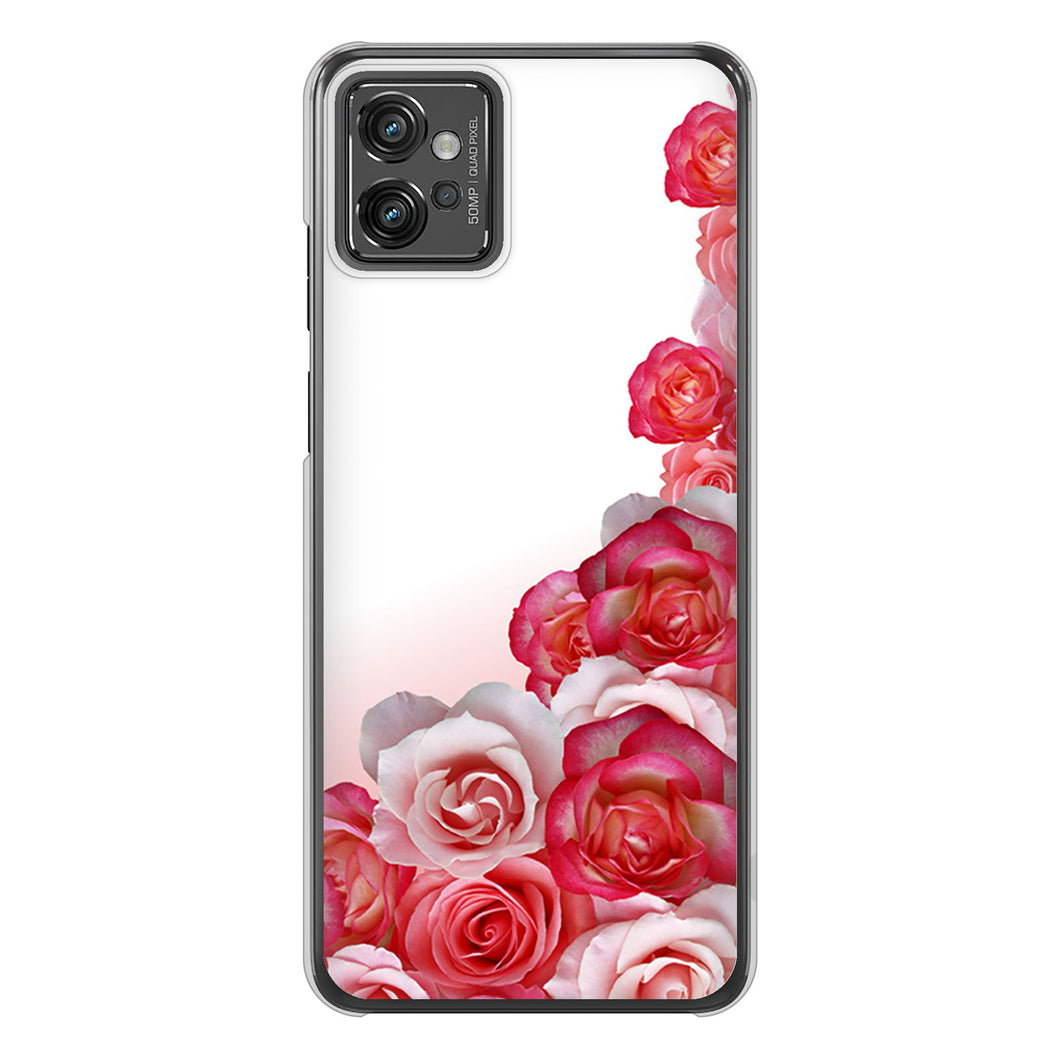 moto g32 高画質仕上げ 背面印刷 ハードケース【299 薔薇の壁】