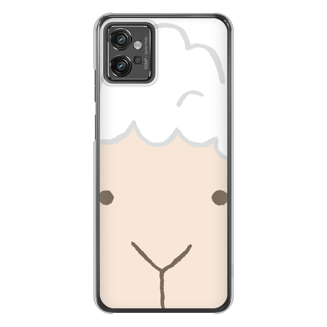 moto g32 高画質仕上げ 背面印刷 ハードケース【346 ひつじ】