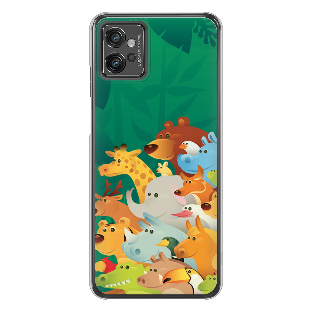 moto g32 高画質仕上げ 背面印刷 ハードケース 【370 全員集合】