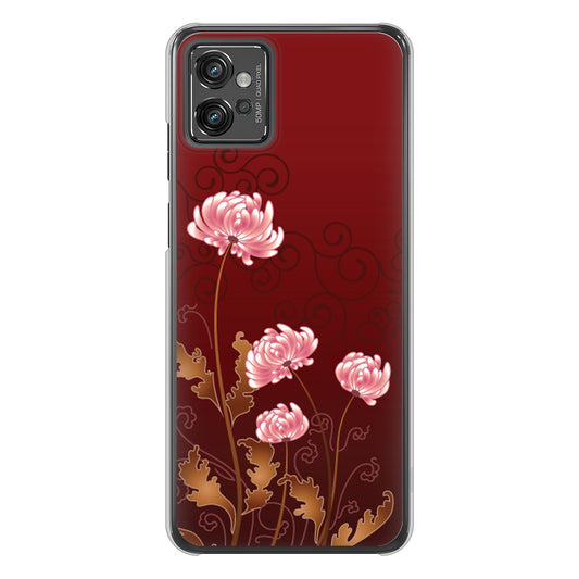 moto g32 高画質仕上げ 背面印刷 ハードケース 【375 優美な菊】