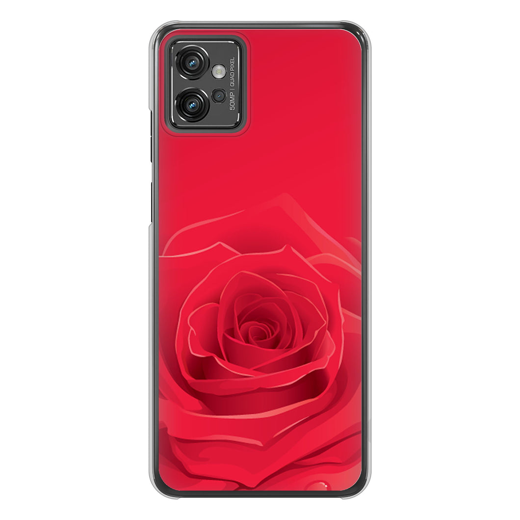 moto g32 高画質仕上げ 背面印刷 ハードケース バラ