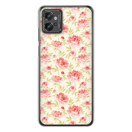 moto g32 高画質仕上げ 背面印刷 ハードケース【593 北欧の小花S】