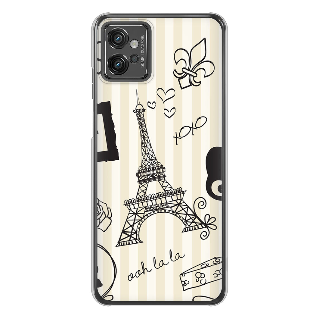 moto g32 高画質仕上げ 背面印刷 ハードケース【694 パリの絵】