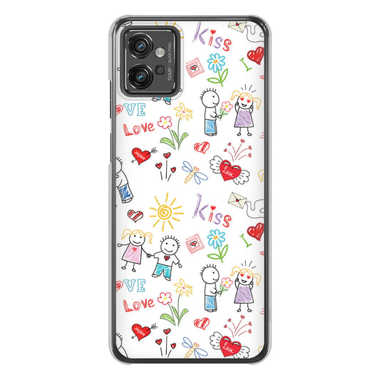 moto g32 高画質仕上げ 背面印刷 ハードケース カップル&ファミリー