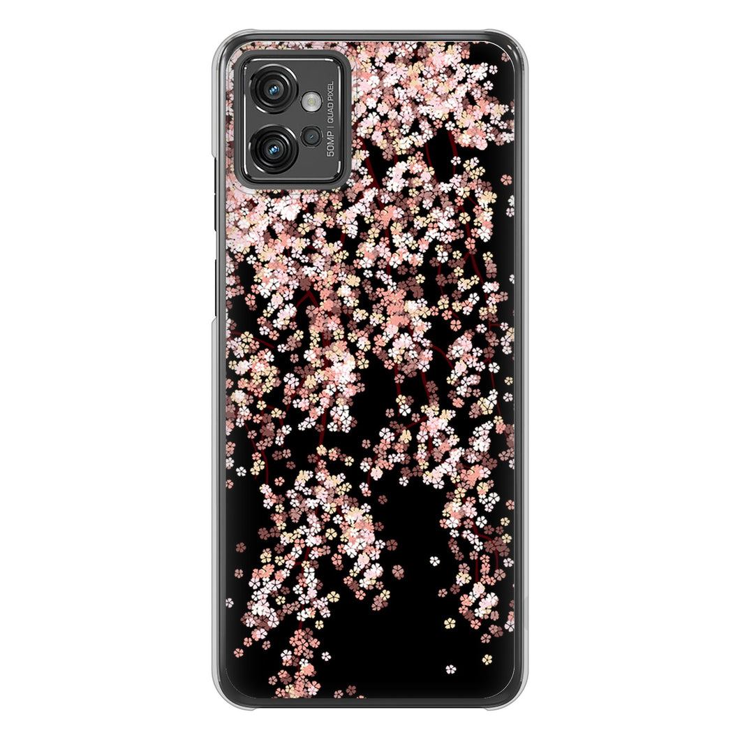 moto g32 高画質仕上げ 背面印刷 ハードケース 【1244 しだれ桜】