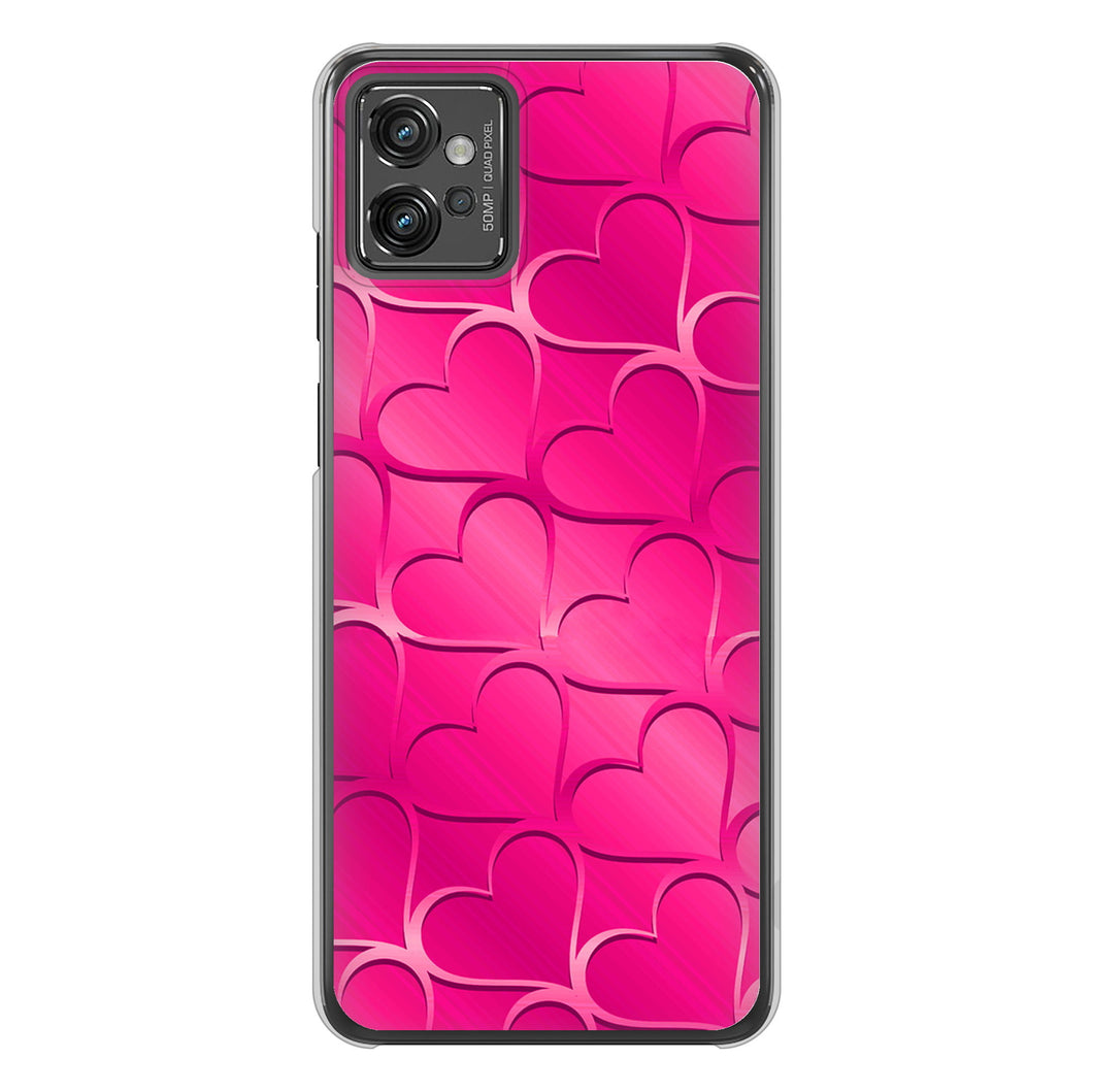 moto g32 高画質仕上げ 背面印刷 ハードケース かくれハート
