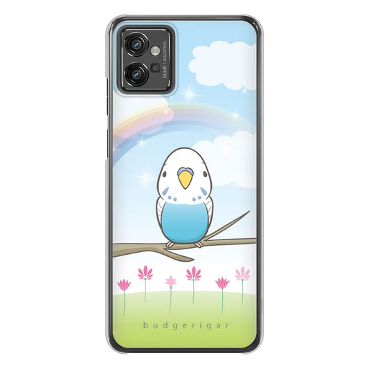 moto g32 高画質仕上げ 背面印刷 ハードケース【SC839 セキセイインコ ブルー】