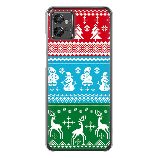 moto g32 高画質仕上げ 背面印刷 ハードケース【XA807 X'masモチーフ】