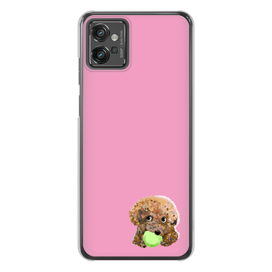 moto g32 高画質仕上げ 背面印刷 ハードケース トイプードル&ボール