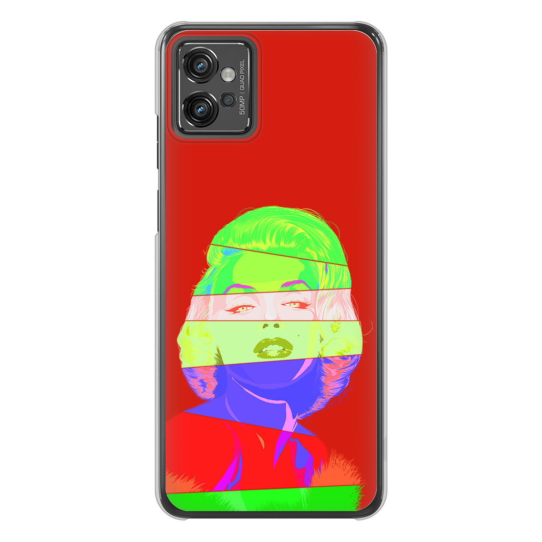 moto g32 高画質仕上げ 背面印刷 ハードケース マリリンモンローデザイン