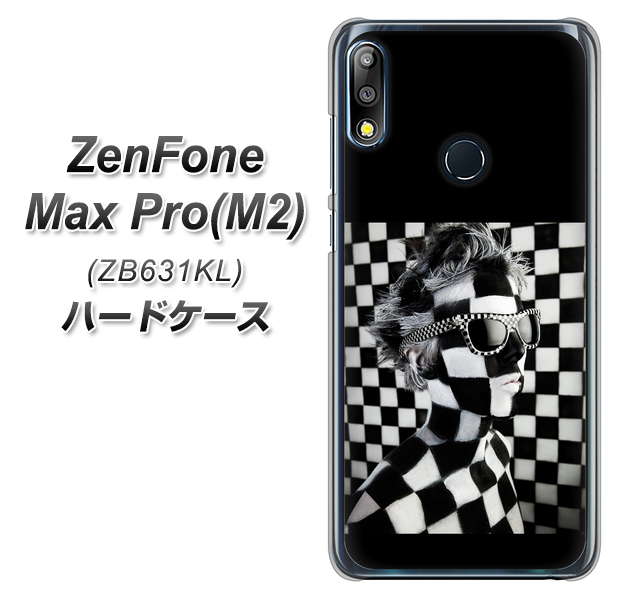 ZenFone(ゼンフォン)Max Pro(M2) ZB631KL 高画質仕上げ 背面印刷 ハードケース【357 bk&wh】