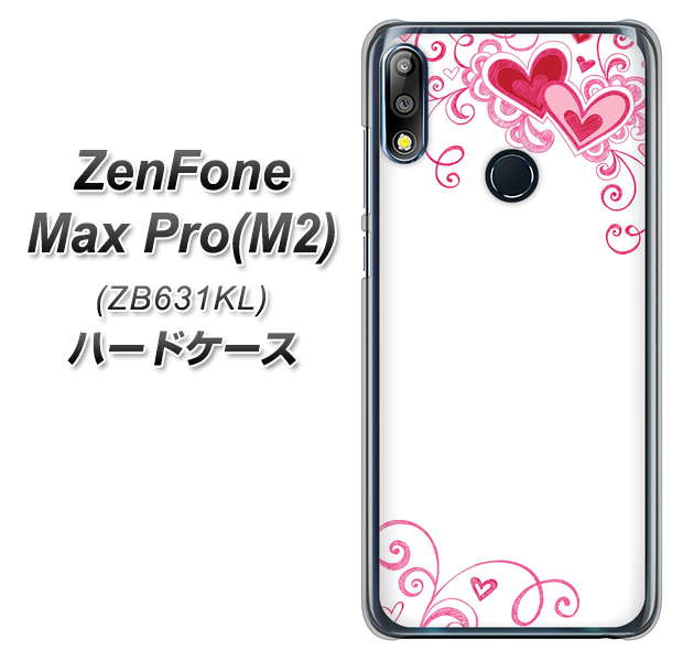 ZenFone(ゼンフォン)Max Pro(M2) ZB631KL 高画質仕上げ 背面印刷 ハードケース【365 ハートフレーム】