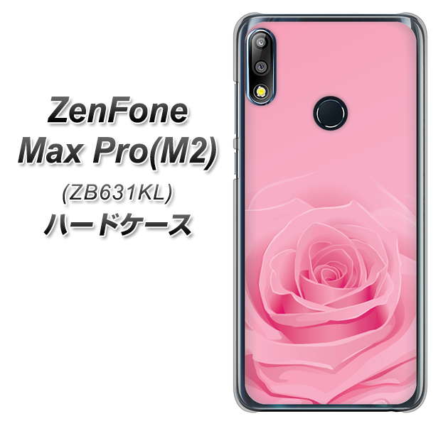 ZenFone(ゼンフォン)Max Pro(M2) ZB631KL 高画質仕上げ 背面印刷 ハードケース【401 ピンクのバラ】