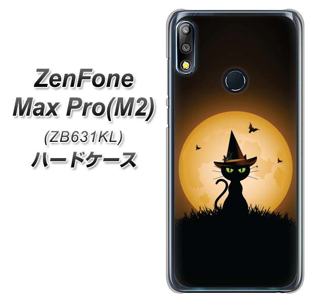 ZenFone(ゼンフォン)Max Pro(M2) ZB631KL 高画質仕上げ 背面印刷 ハードケース【440 猫の魔法使い】