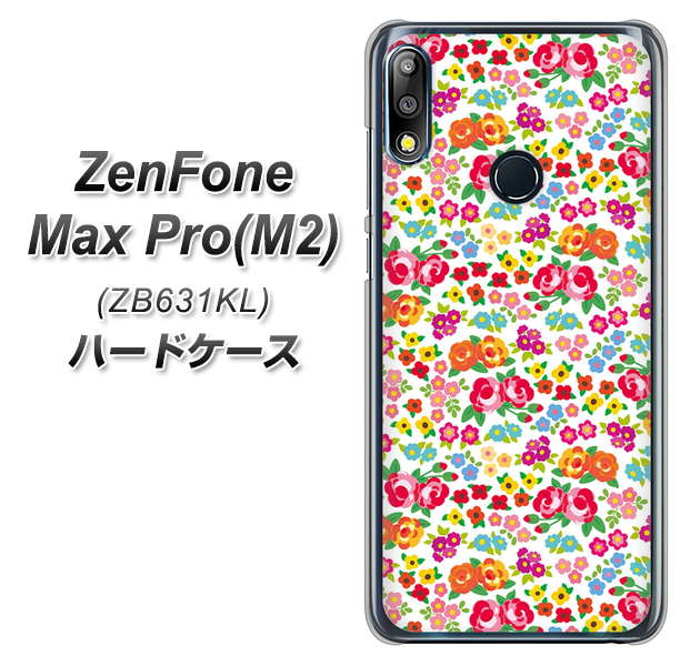 ZenFone(ゼンフォン)Max Pro(M2) ZB631KL 高画質仕上げ 背面印刷 ハードケース【777 マイクロリバティプリントWH】