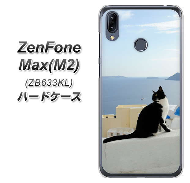 ZenFone(ゼンフォン)Max(M2) ZB633KL 高画質仕上げ 背面印刷 ハードケース【VA805 ネコと地中海】