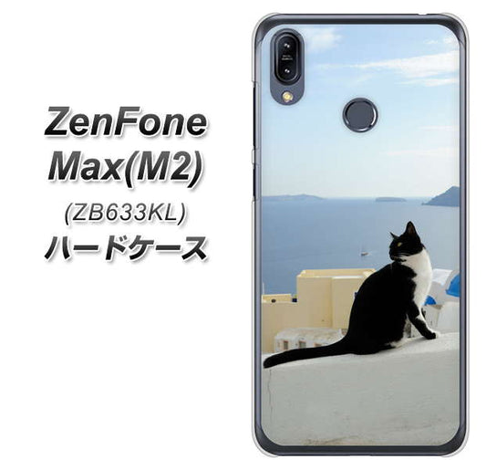 ZenFone(ゼンフォン)Max(M2) ZB633KL 高画質仕上げ 背面印刷 ハードケース【VA805 ネコと地中海】