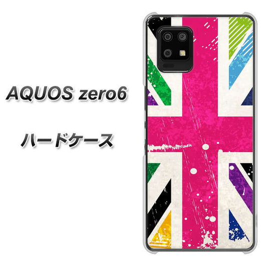 SoftBank アクオスゼロ6 高画質仕上げ 背面印刷 ハードケース【SC806 ユニオンジャック ピンクビンテージ】