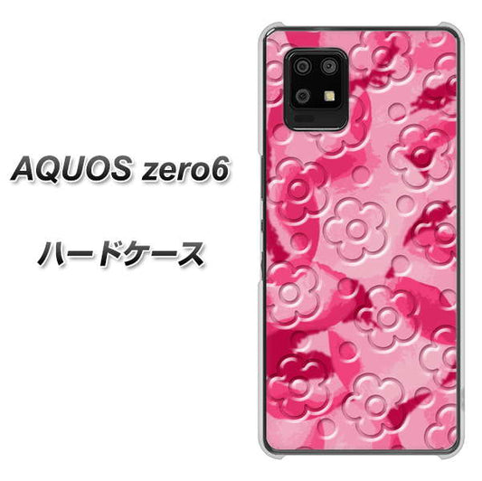 SoftBank アクオスゼロ6 高画質仕上げ 背面印刷 ハードケース【SC847 フラワーヴェルニ花濃いピンク(ローズアンディアン)】