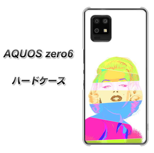 SoftBank アクオスゼロ6 高画質仕上げ 背面印刷 ハードケース【YJ208 マリリンモンローデザイン(A)】