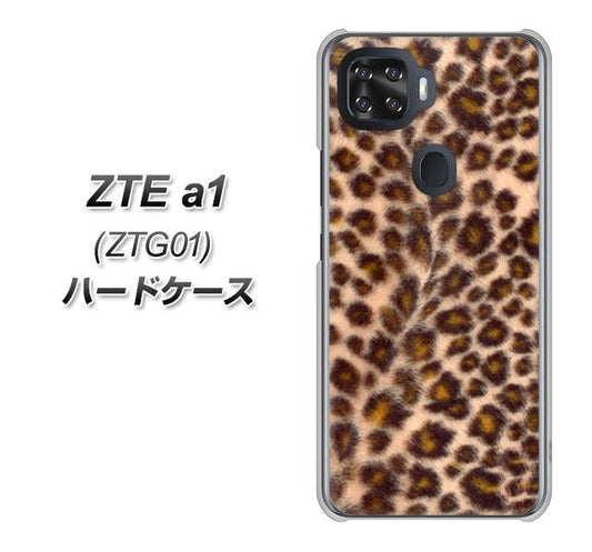 au ZTE a1 ZTG01 高画質仕上げ 背面印刷 ハードケース【068 ヒョウ（茶）】
