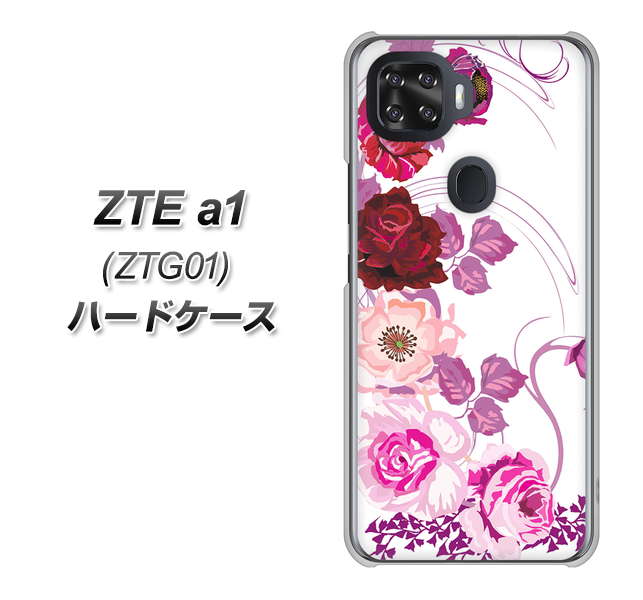 au ZTE a1 ZTG01 高画質仕上げ 背面印刷 ハードケース【116 6月のバラ】