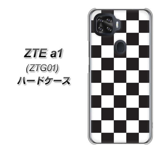 au ZTE a1 ZTG01 高画質仕上げ 背面印刷 ハードケース【151 フラッグチェック】