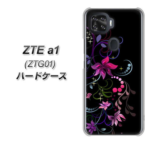 au ZTE a1 ZTG01 高画質仕上げ 背面印刷 ハードケース【263 闇に浮かぶ華】