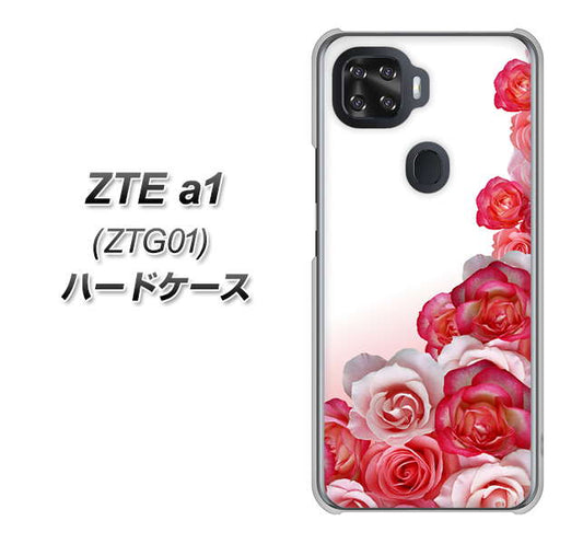 au ZTE a1 ZTG01 高画質仕上げ 背面印刷 ハードケース【299 薔薇の壁】