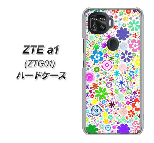 au ZTE a1 ZTG01 高画質仕上げ 背面印刷 ハードケース【308 フラワーミックス】