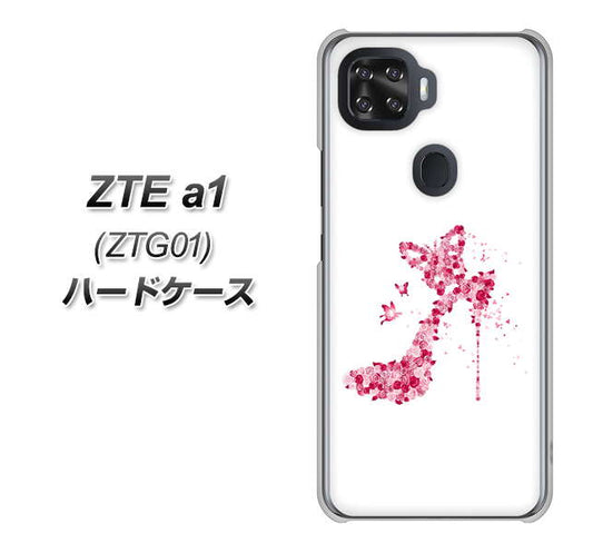 au ZTE a1 ZTG01 高画質仕上げ 背面印刷 ハードケース【387 薔薇のハイヒール】
