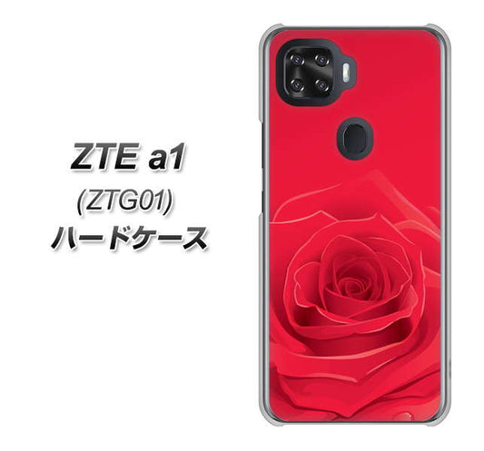 au ZTE a1 ZTG01 高画質仕上げ 背面印刷 ハードケース【395 赤いバラ】