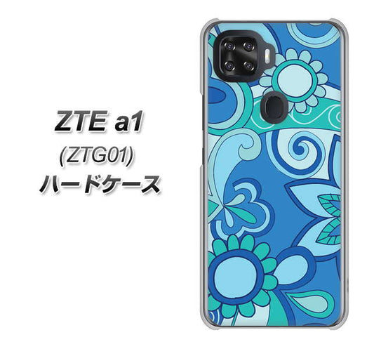 au ZTE a1 ZTG01 高画質仕上げ 背面印刷 ハードケース【409 ブルーミックス】