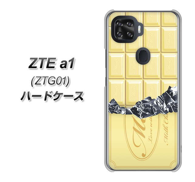 au ZTE a1 ZTG01 高画質仕上げ 背面印刷 ハードケース【553 板チョコ-ホワイト】
