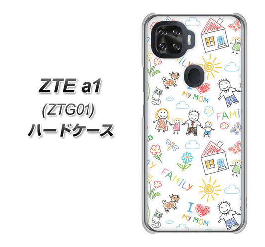 au ZTE a1 ZTG01 高画質仕上げ 背面印刷 ハードケース【709 ファミリー】