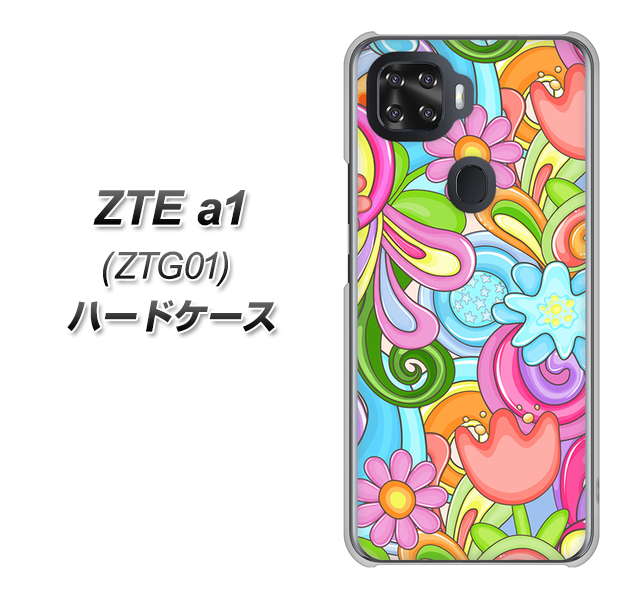 au ZTE a1 ZTG01 高画質仕上げ 背面印刷 ハードケース【713 ミラクルフラワー】