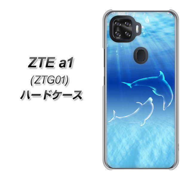 au ZTE a1 ZTG01 高画質仕上げ 背面印刷 ハードケース【1048 海の守り神イルカ】