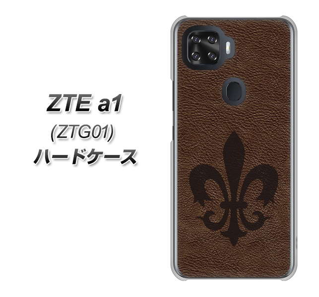 au ZTE a1 ZTG01 高画質仕上げ 背面印刷 ハードケース【EK823 レザー風ユリ】
