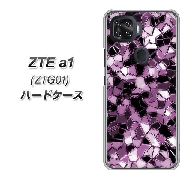 au ZTE a1 ZTG01 高画質仕上げ 背面印刷 ハードケース【EK837 テクニカルミラーパープル】