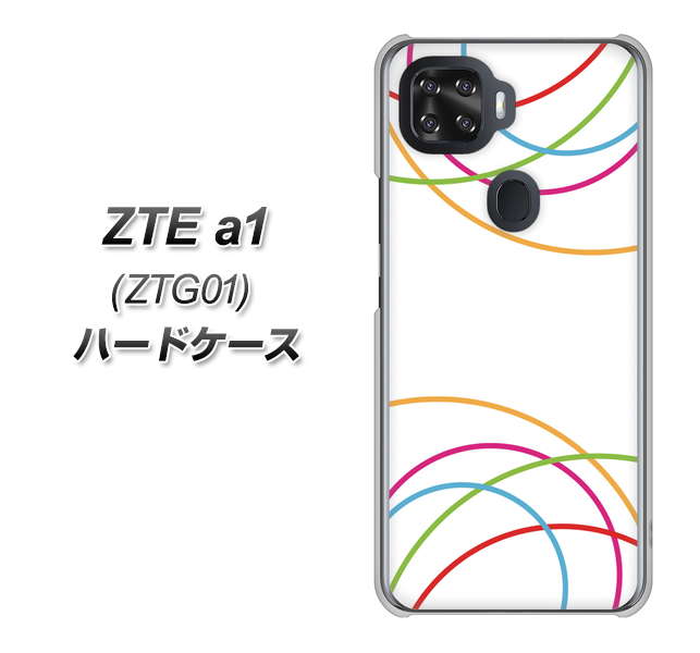 au ZTE a1 ZTG01 高画質仕上げ 背面印刷 ハードケース【IB912 重なり合う曲線】