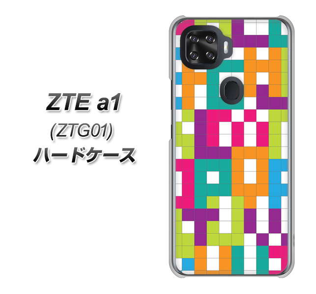 au ZTE a1 ZTG01 高画質仕上げ 背面印刷 ハードケース【IB916 ブロックアルファベット】