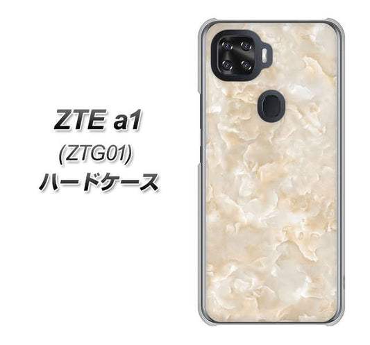 au ZTE a1 ZTG01 高画質仕上げ 背面印刷 ハードケース【KM872 大理石パール】