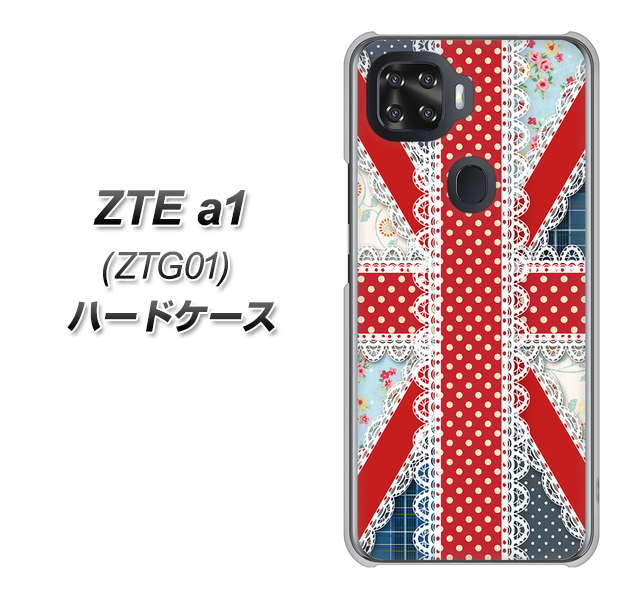 au ZTE a1 ZTG01 高画質仕上げ 背面印刷 ハードケース【SC805 ユニオンジャック レース】