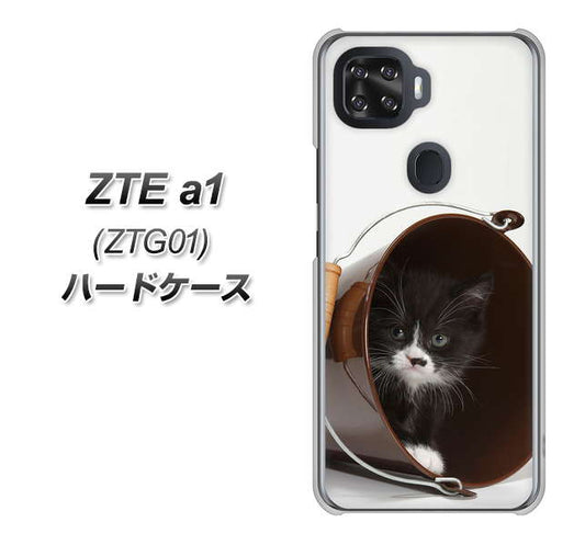 au ZTE a1 ZTG01 高画質仕上げ 背面印刷 ハードケース【VA800 ネコとバケツ】