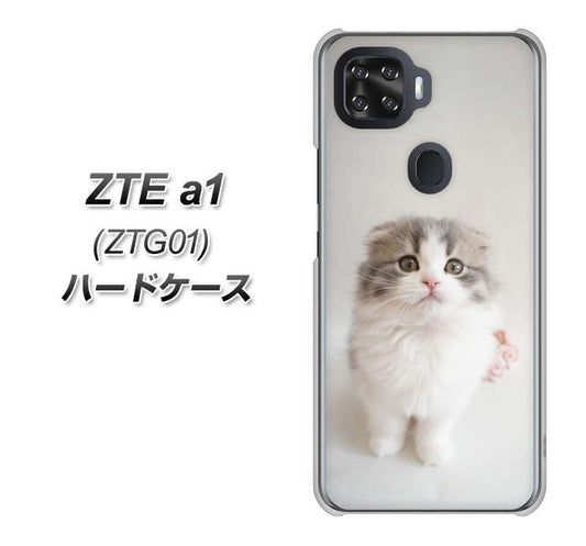 au ZTE a1 ZTG01 高画質仕上げ 背面印刷 ハードケース【VA803 まっていますネコ】