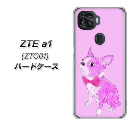 au ZTE a1 ZTG01 高画質仕上げ 背面印刷 ハードケース【YD852 ボストンテリア03】